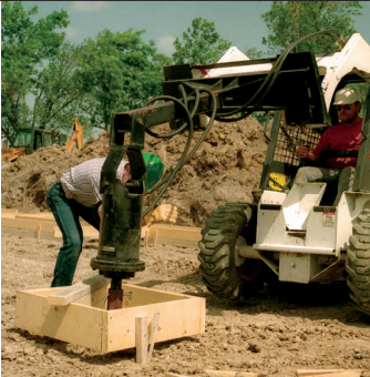 CHANCE Helical Pile installation - Pile Driving